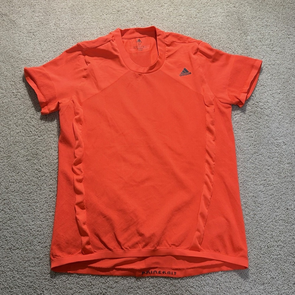 Adidas Primeknit Running Short Sleeve T-Shirt Women's Medium Orange